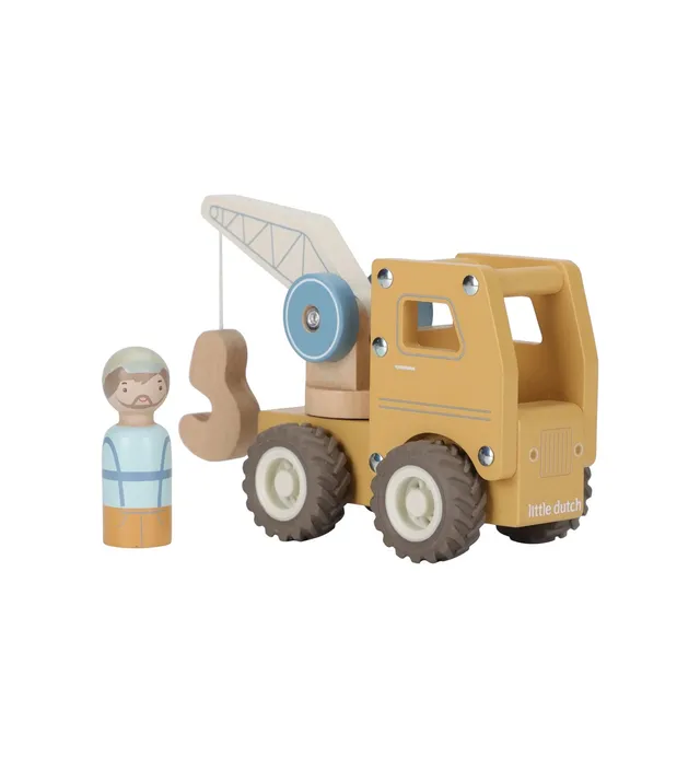 Little Dutch camion con gru gioco legno con personaggio