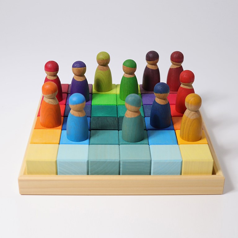 Grimm's Rainbow Mosaic cubi legno 36 pezzi