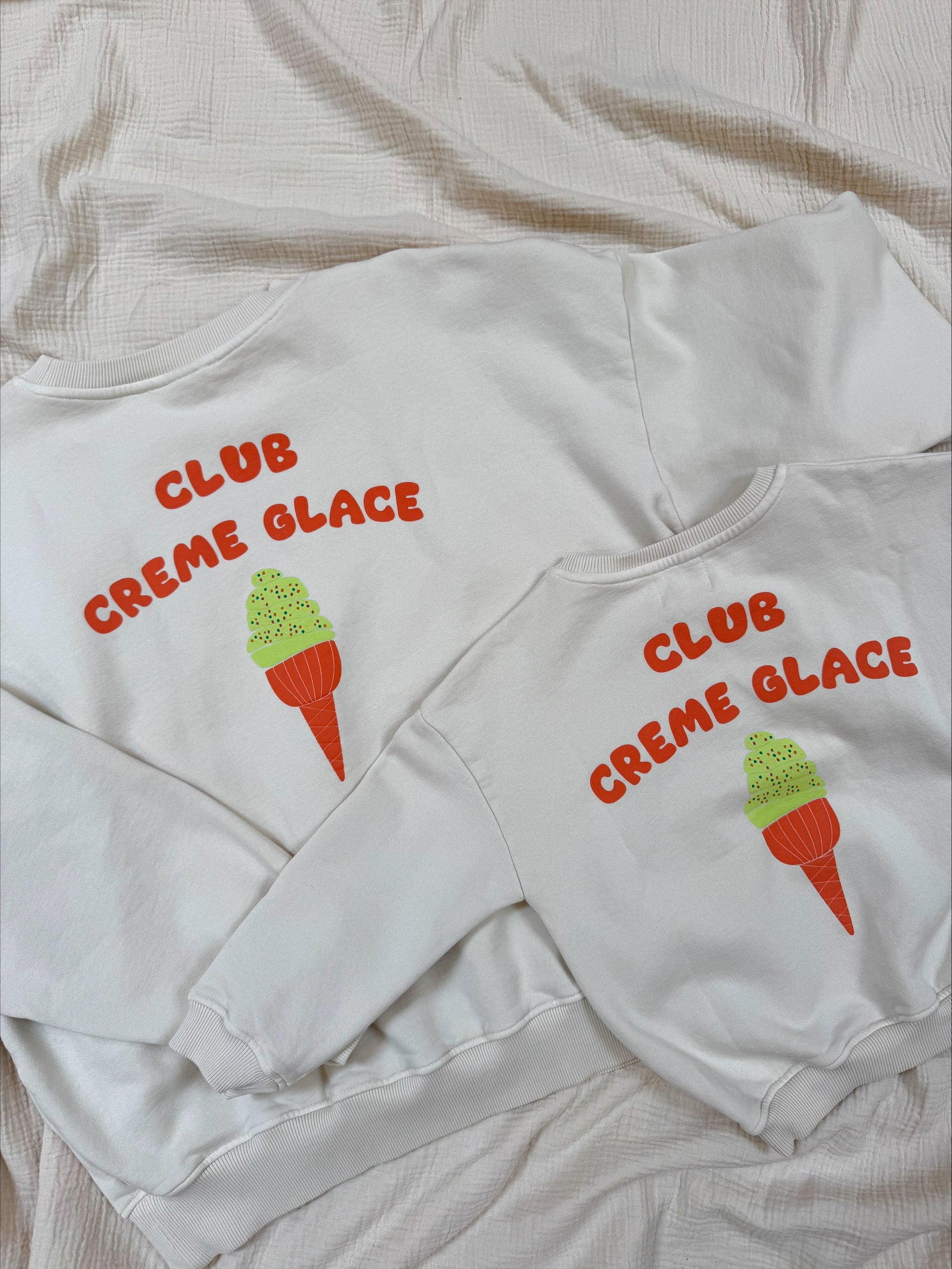 Ella and Rapha Club Creme Glace felpa avorio loose fit