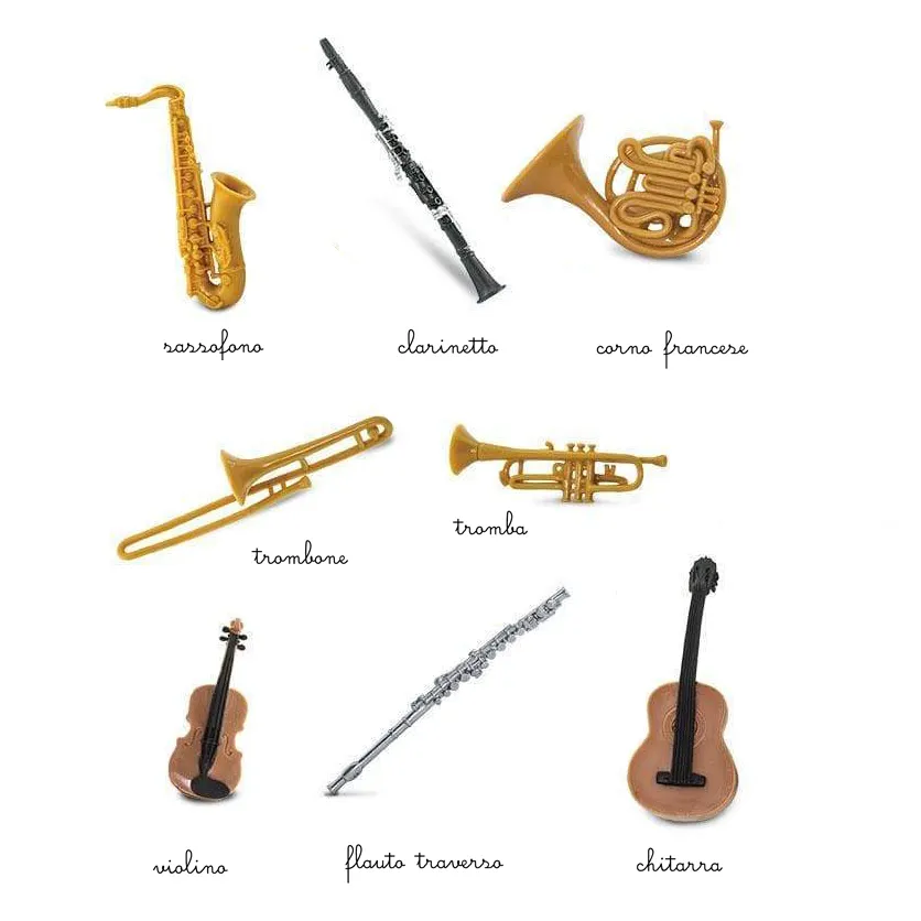 Safari Ltd Toob strumenti musicali miniature 8 pezzi