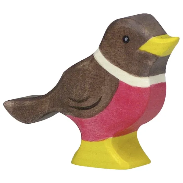 Holztiger Pettirosso figura legno uccello