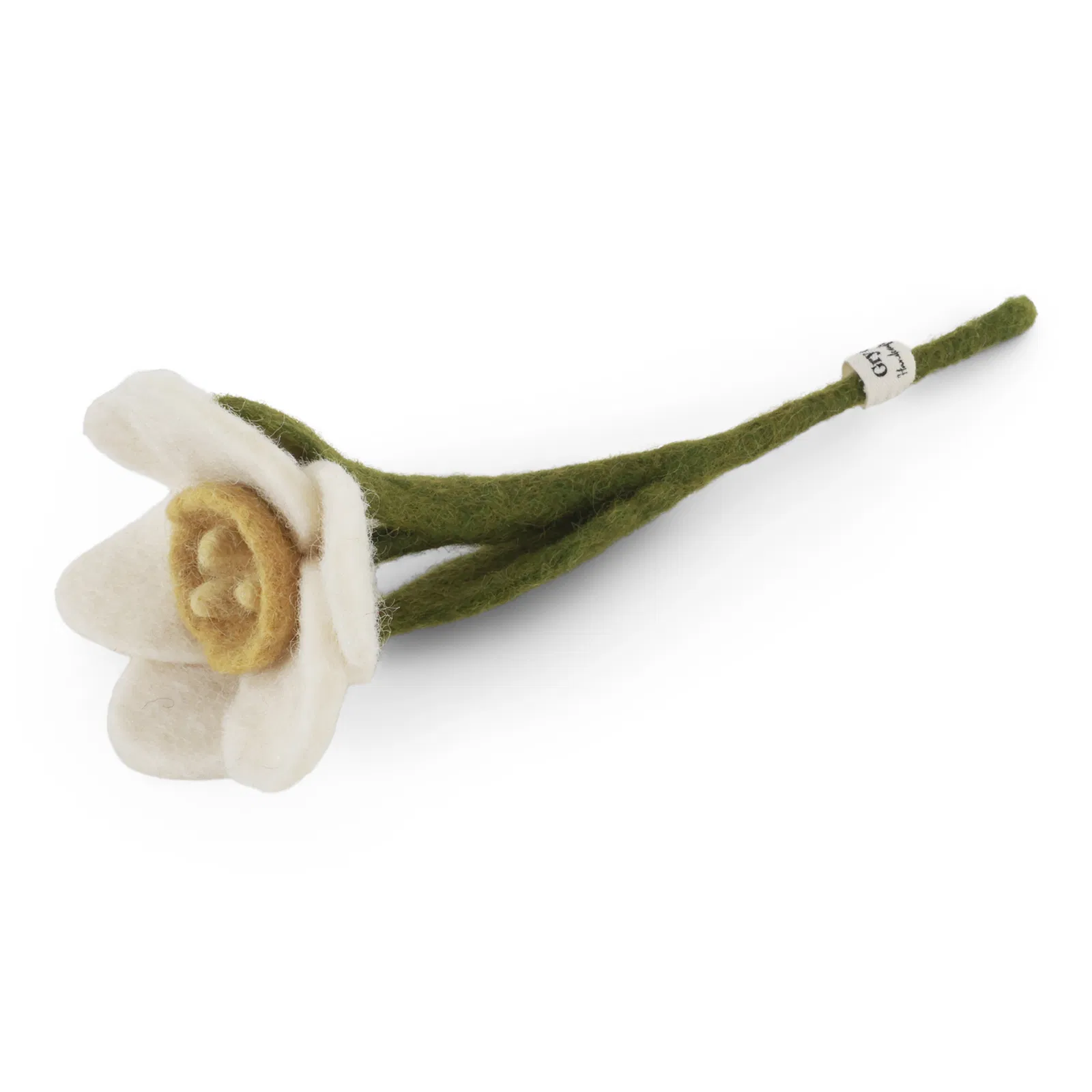 Gry & Sif Narciso Piccolo fiore in feltro bianco in lana