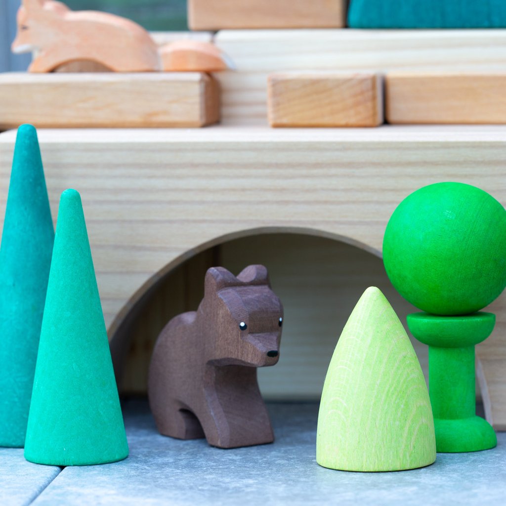 Grimm's Mixed Forest forme legno 7 pezzi verde