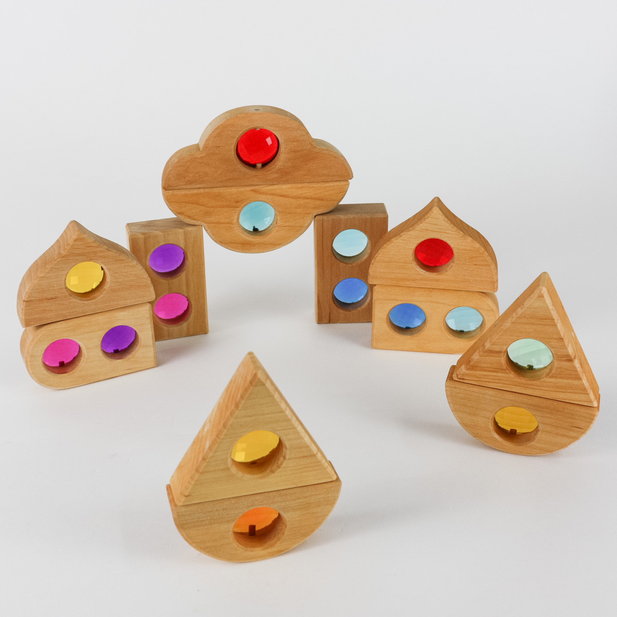 Bauspiel Fairytales Windows costruzioni legno 12 pezzi