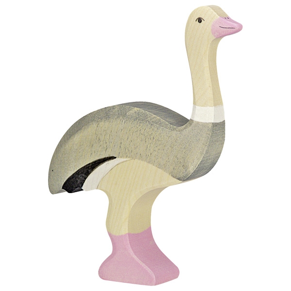 Holztiger Struzzo figura legno animali savana
