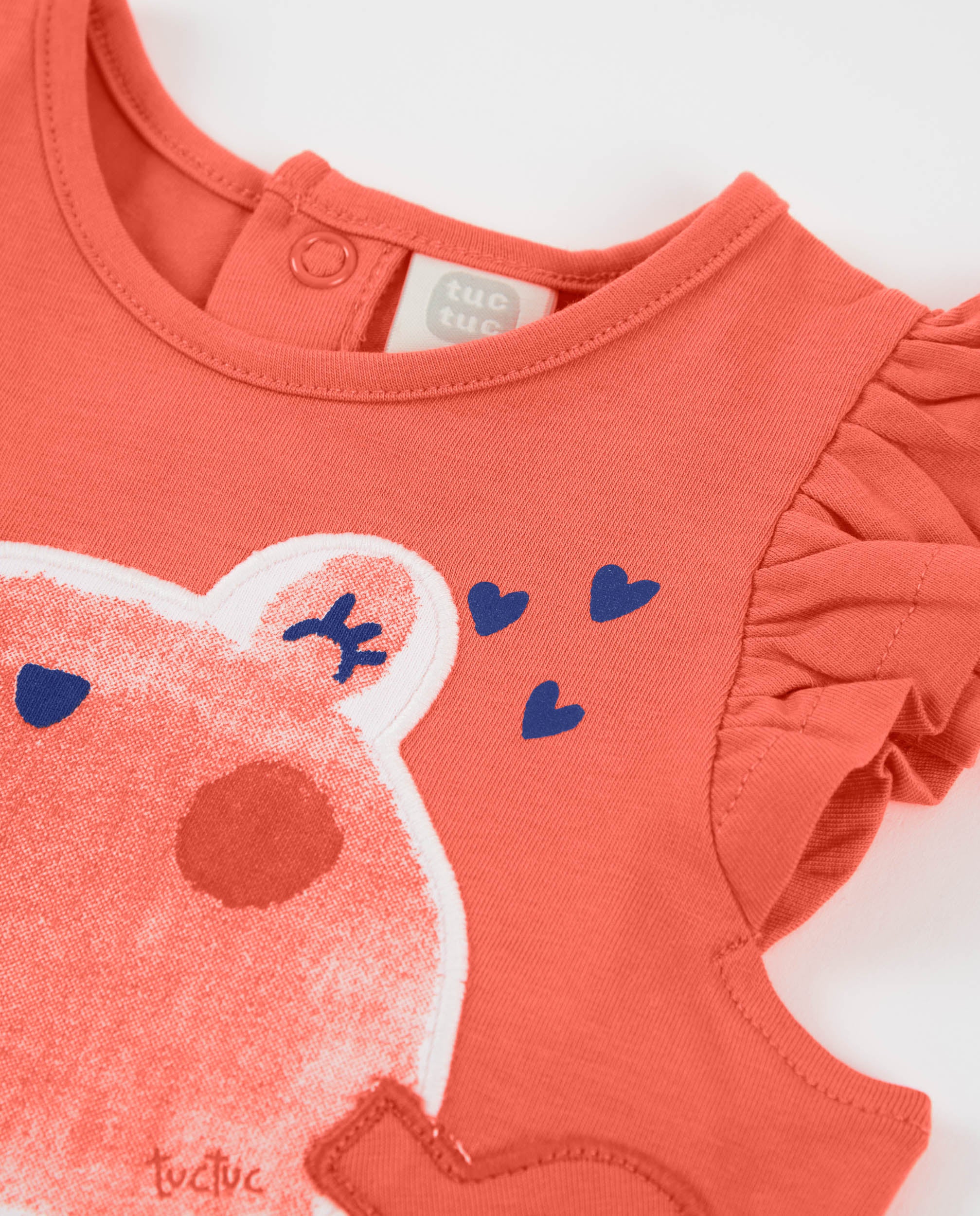 Tuc Tuc t-shirt bambina corallo maniche volant