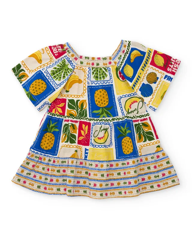 Tuc Tuc vestito bambina beige frutta scollo elastico