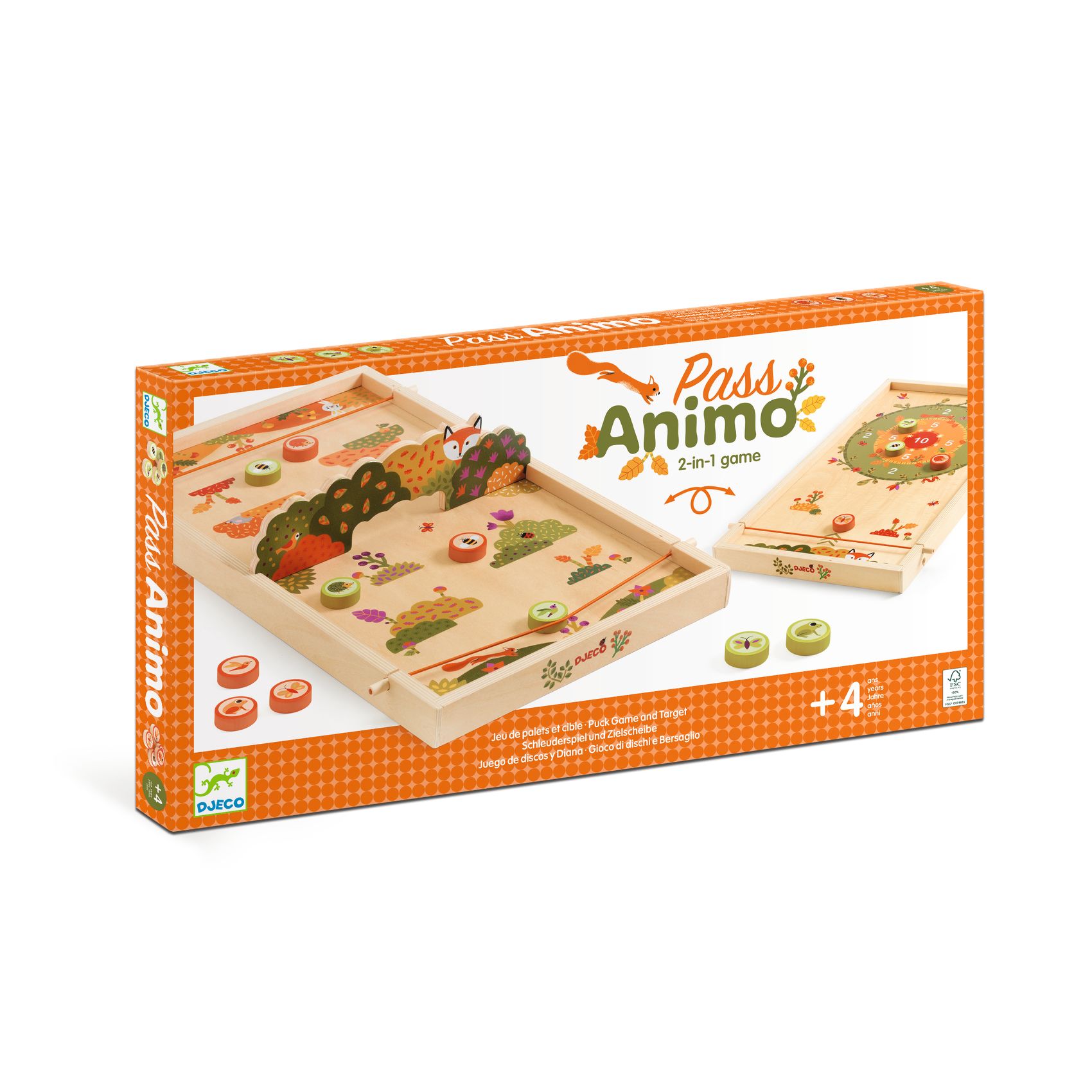 Djeco Pass Animo Gioco Destrezza Legno 2 in 1