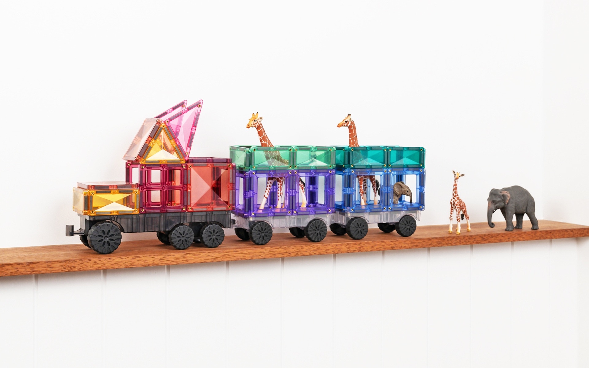 Connetix Transport Pack 50 pezzi costruzioni magnetiche pastel