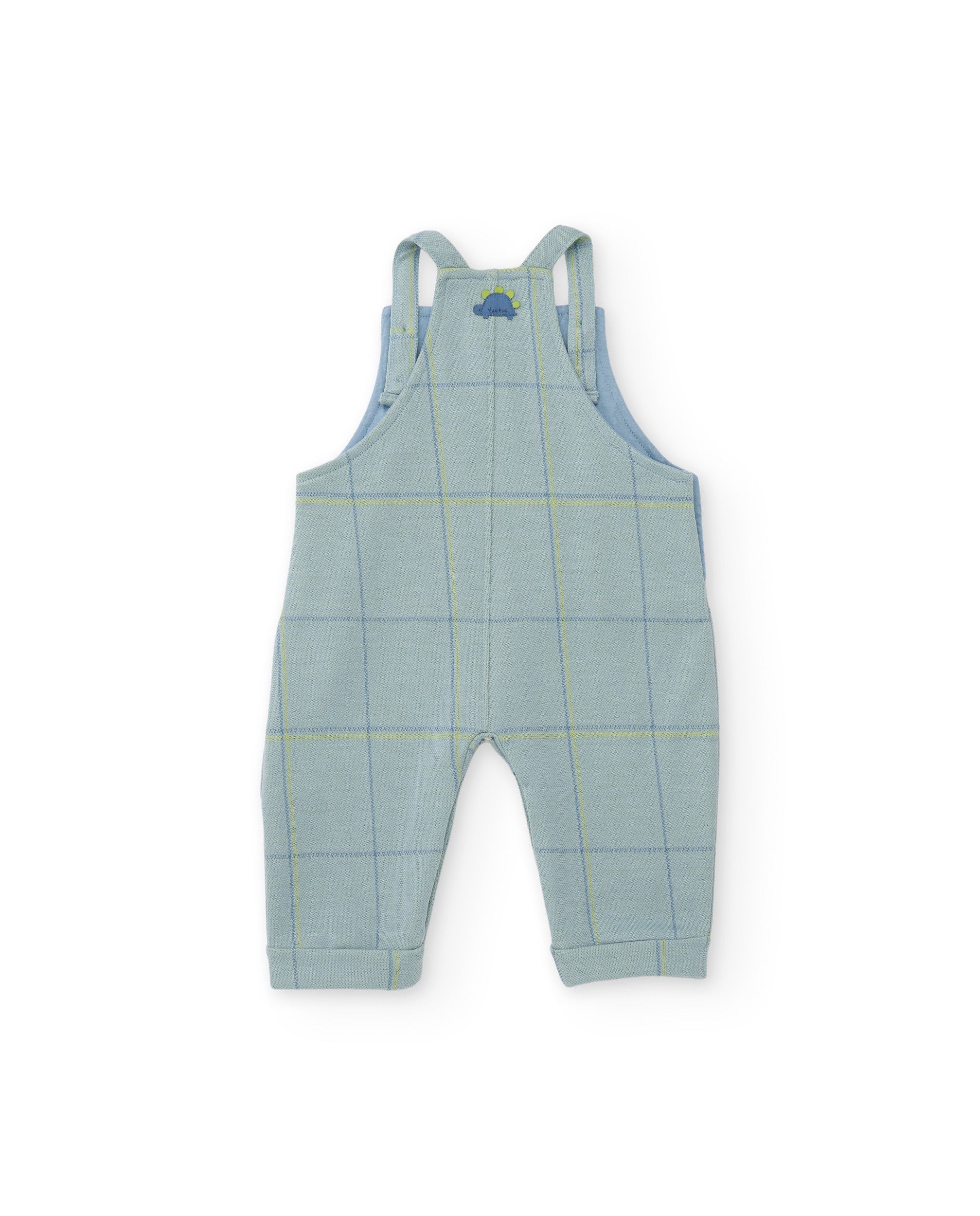 Tuc Tuc completo neonato azzurro t-shirt e salopette