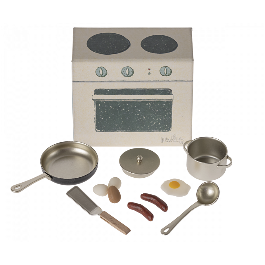Maileg Cooking Set cucina giocattolo in metallo 8 cm
