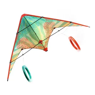 Djeco Red Dots aquilone acrobatico 120 cm pilotabile