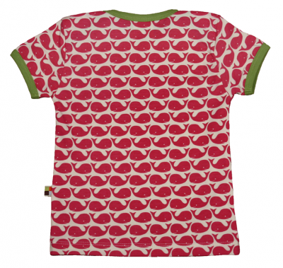 Loud+Proud T-Shirt Balene Fucsia Cotone Organico