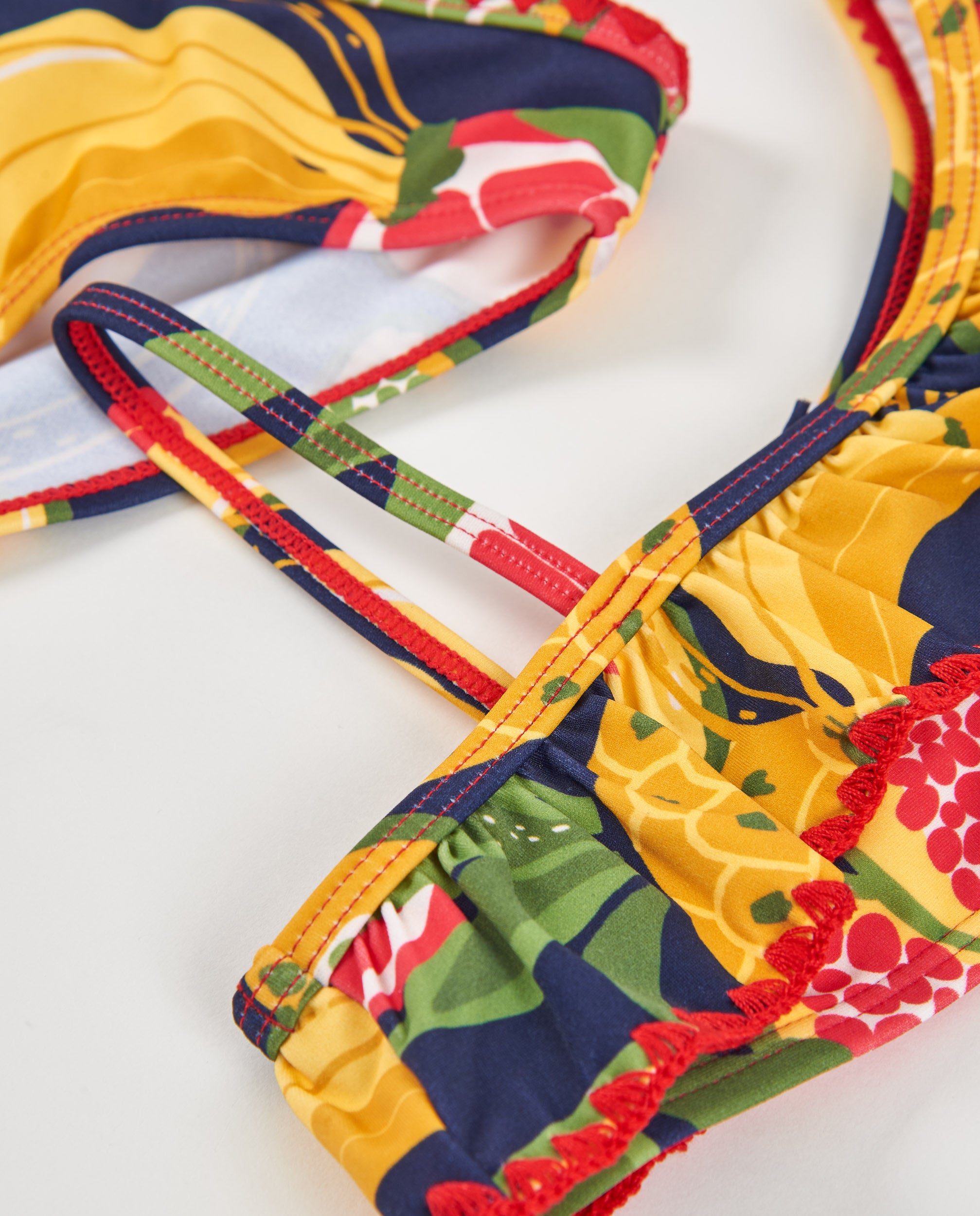 Tuc Tuc Bikini Bimba Frutta Giallo con Volant