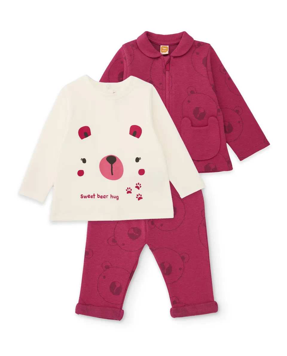 Tuc Tuc completo neonata pile stampa orso