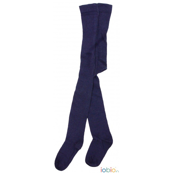 Popolini calzamaglia cotone bio blu bambina