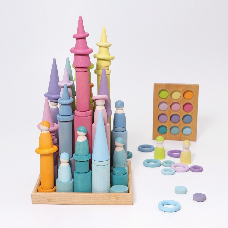 Grimm's Large Building Rollers Pastel costruzioni 25 pezzi