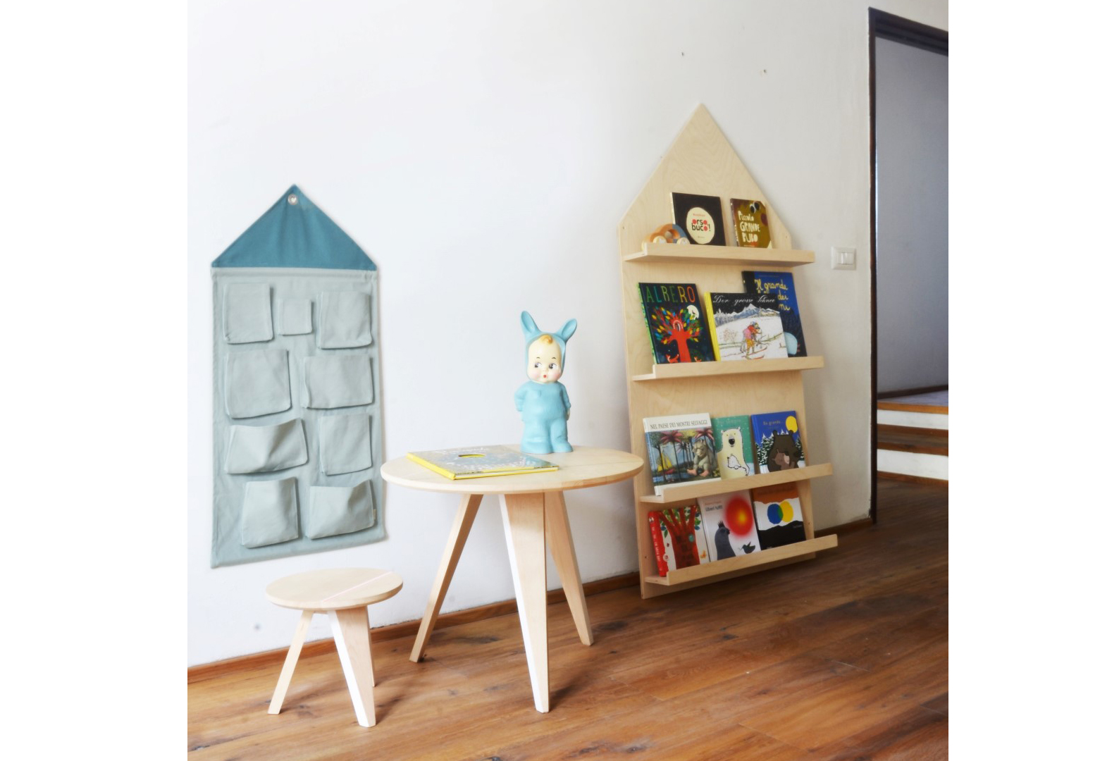 Baboo La casa dei libri libreria frontale Montessori betulla 75 cm