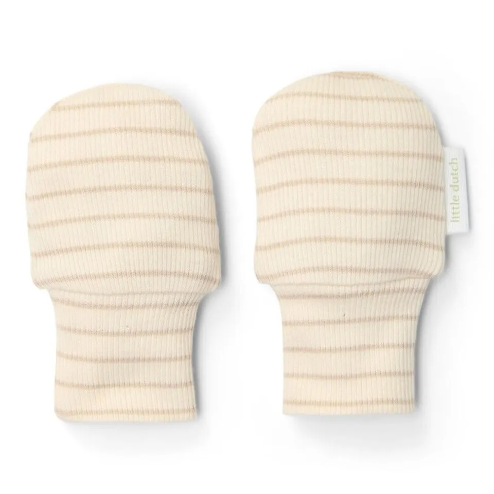 Little Dutch Little Goose muffole neonato beige a righe