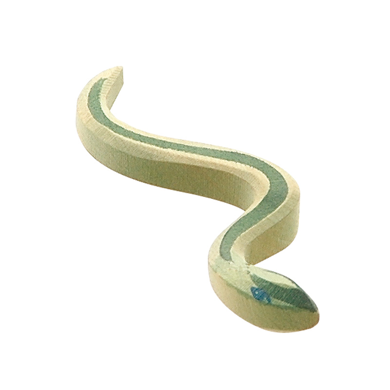 Ostheimer Serpente figura legno dipinta a mano 12 cm