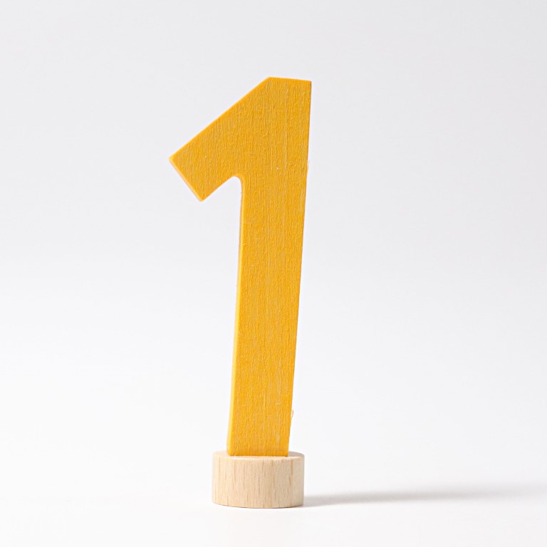 Grimm's numero 1 figura decorativa legno dipinta a mano