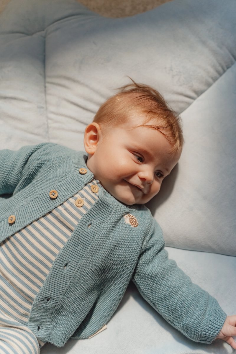 Little Dutch pigiama neonato righe blu cotone bio