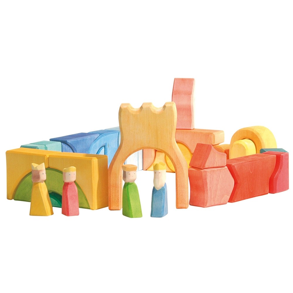 Ostheimer Castello arcobaleno set costruzioni legno con Re e Regina