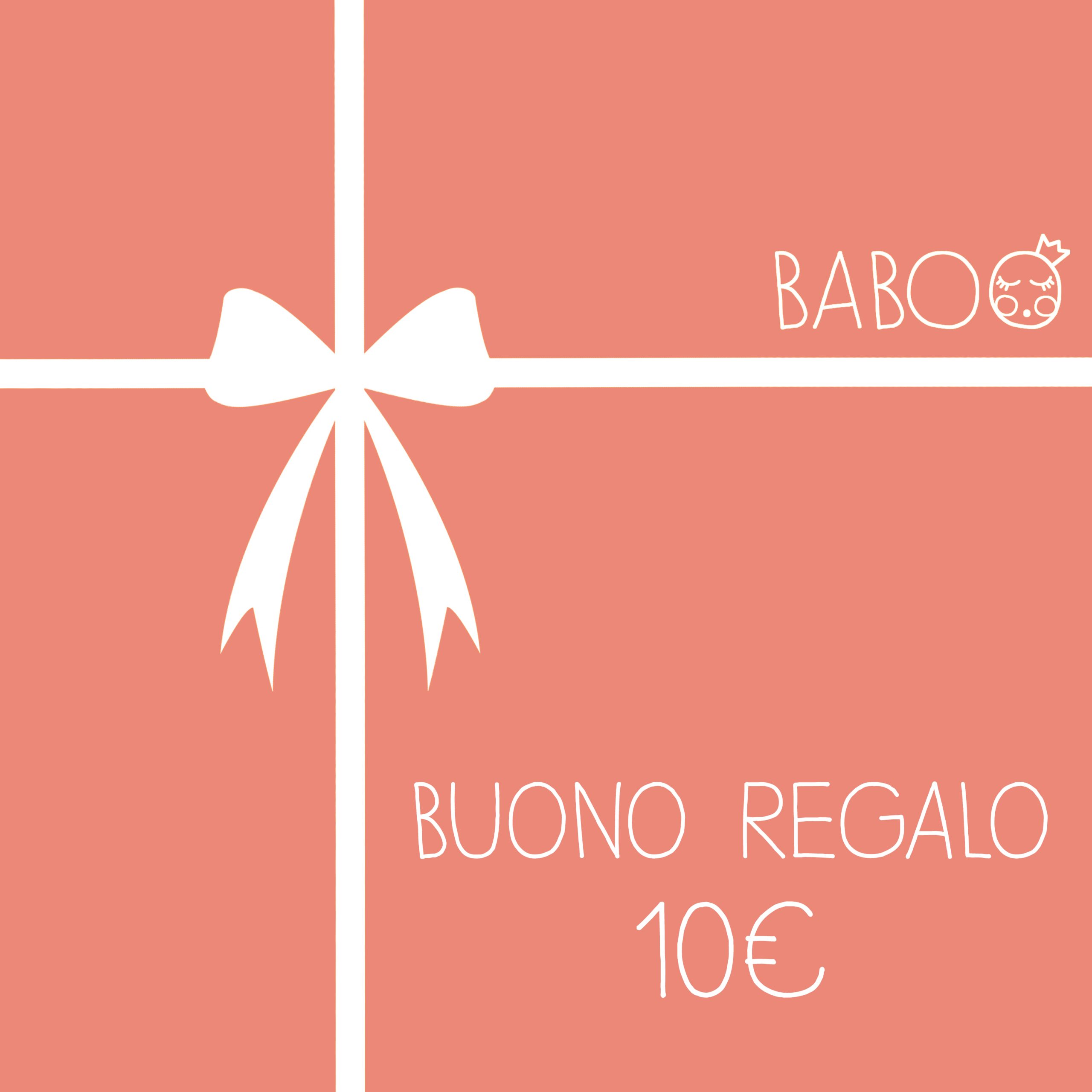 Baboo Buono Regalo 10€ PDF stampabile 12 mesi