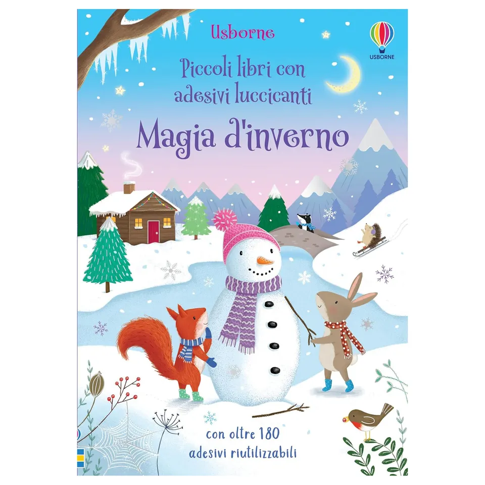 Usborne Magia d'inverno libro adesivi 32 pagine