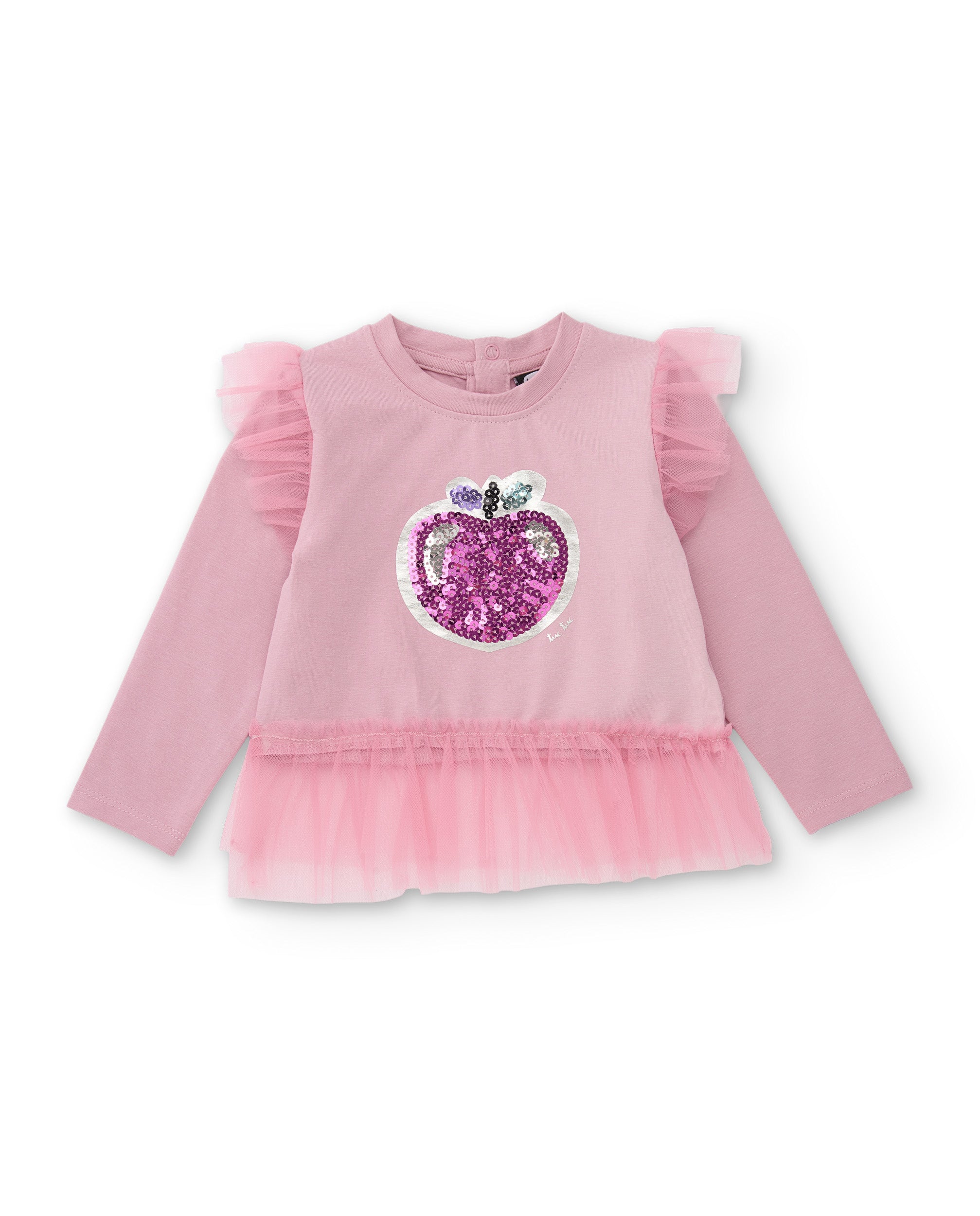 Tuc Tuc maglietta bambina rosa paillettes volant