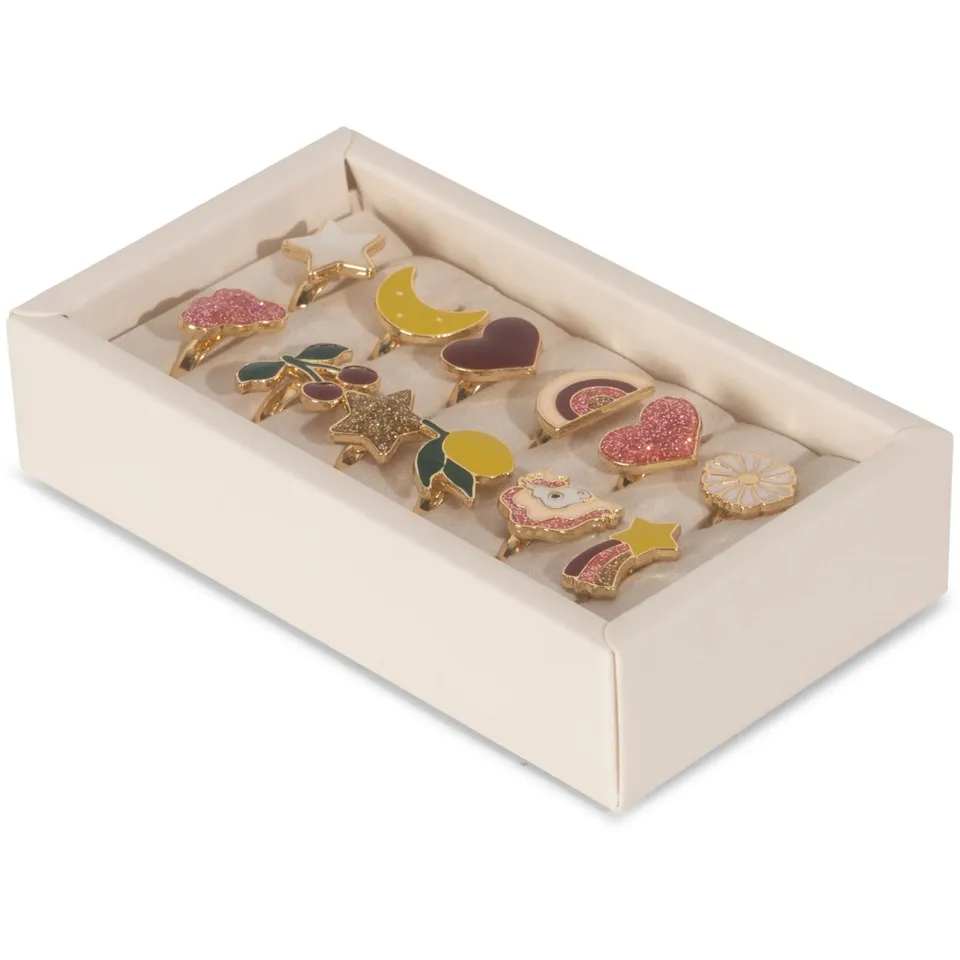 Konges Sløjd set 12 anelli glitter bambini