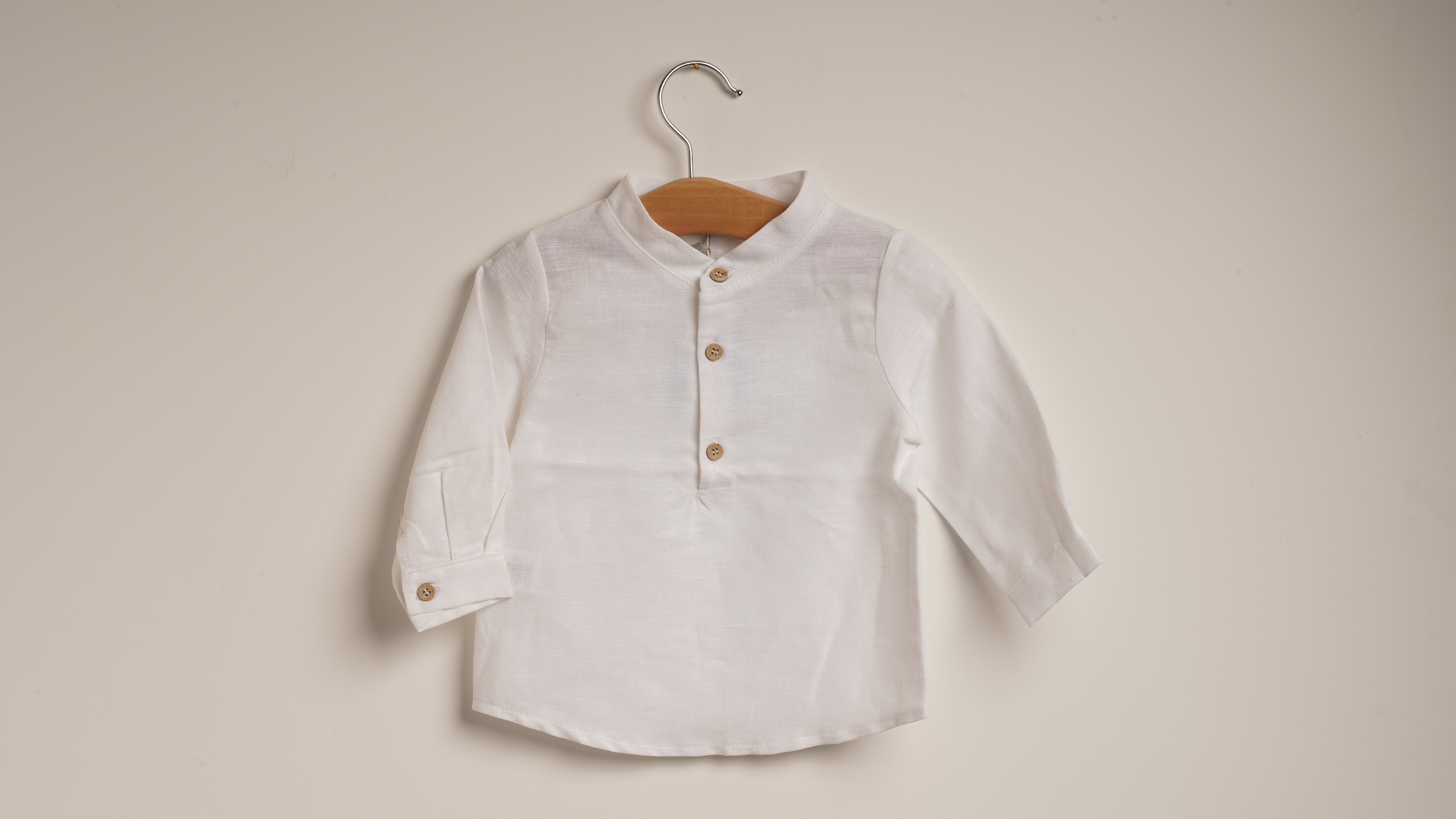 Mebi camicia lino bambino manica lunga 6 mesi