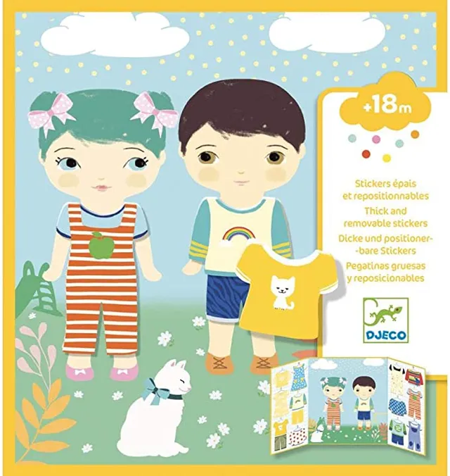 Djeco Mi Vesto stickers riposizionabili set viaggio