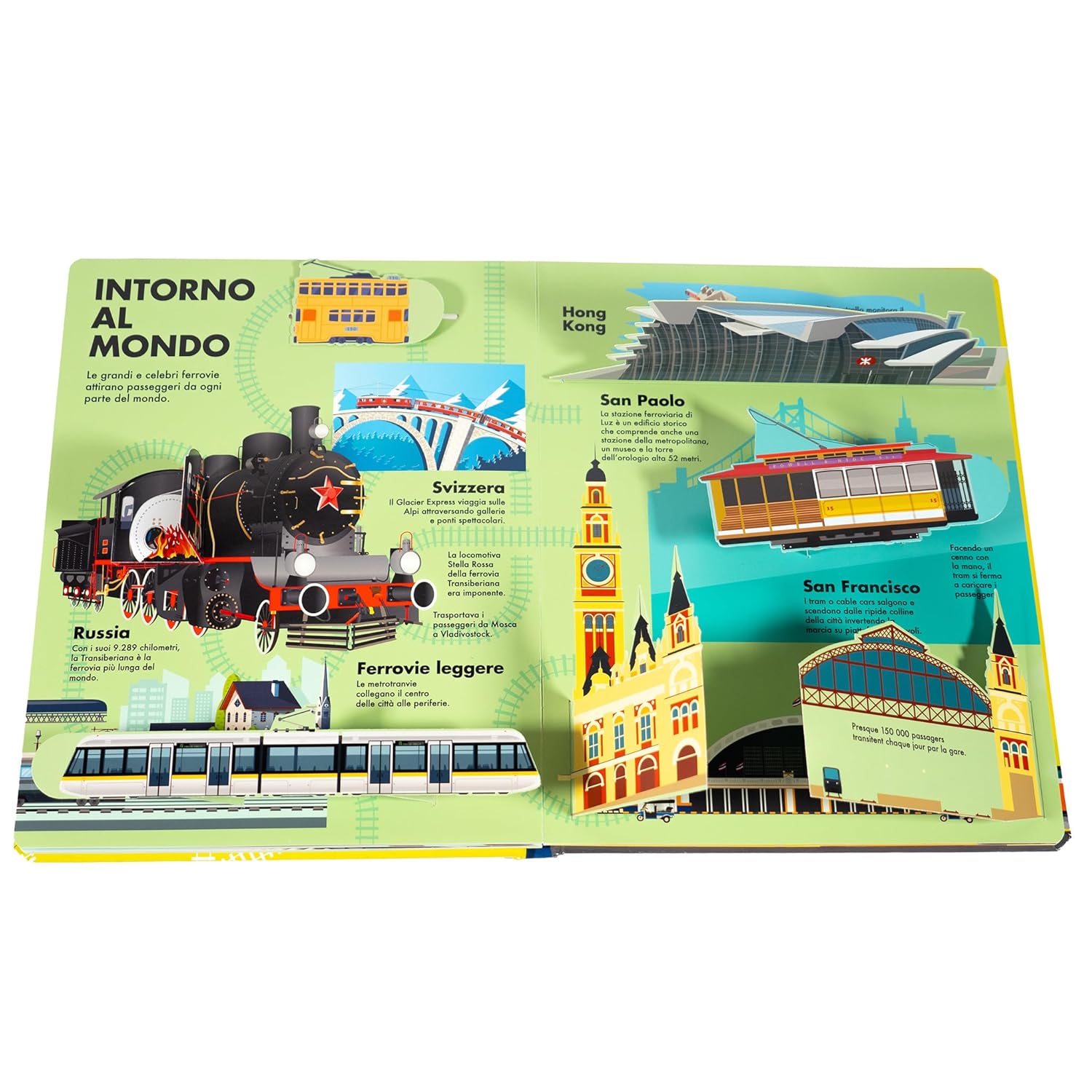 Il libro dei flip-flap Treni libro animato 4 anni