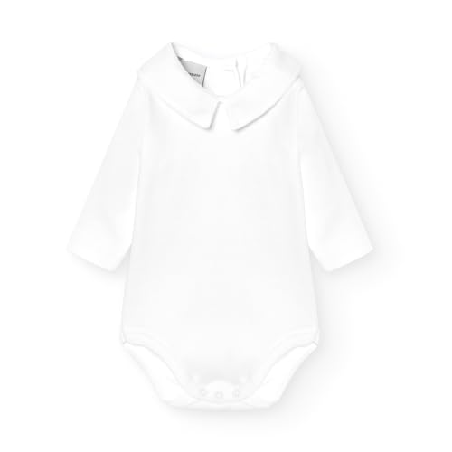 Babidu body maniche lunghe collo polo bianco 3 mesi