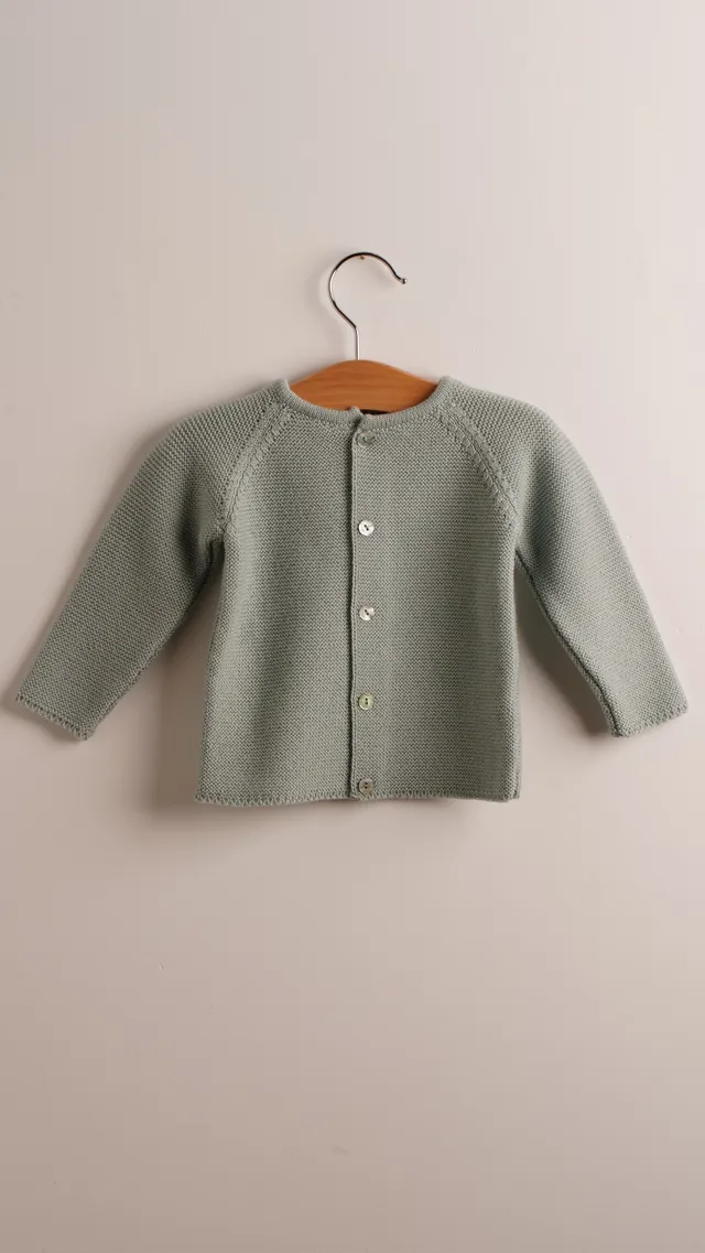 Babyhood giacca neonato lana merino verde 100%