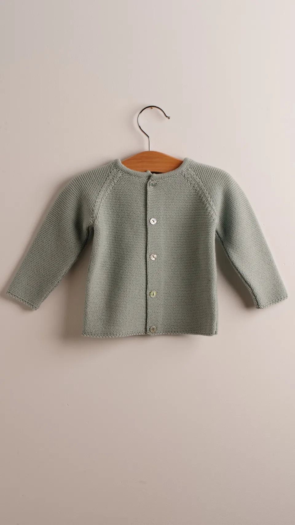 Babyhood giacca neonato lana merino verde 100%