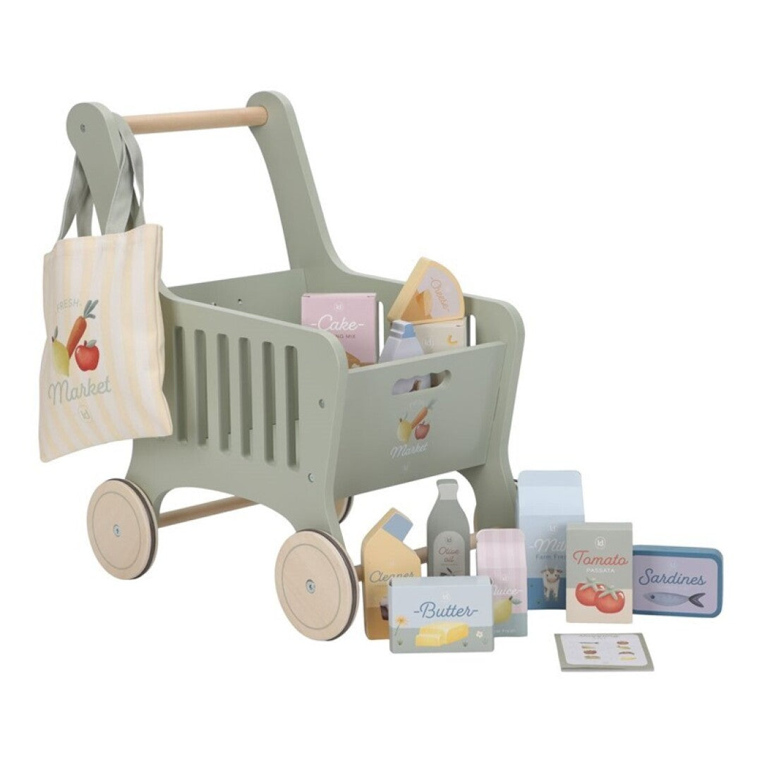 Little Dutch carrello spesa legno giocattolo accessori
