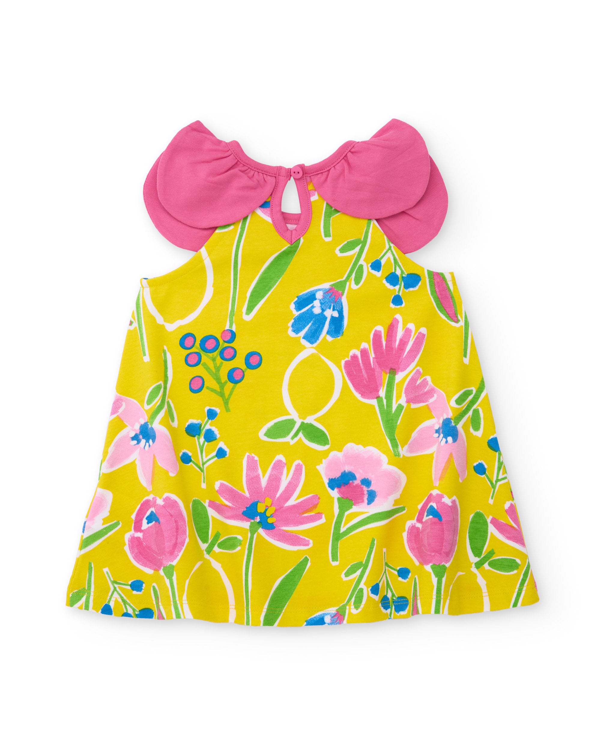 Tuc Tuc vestito bambina giallo fiori collo petali