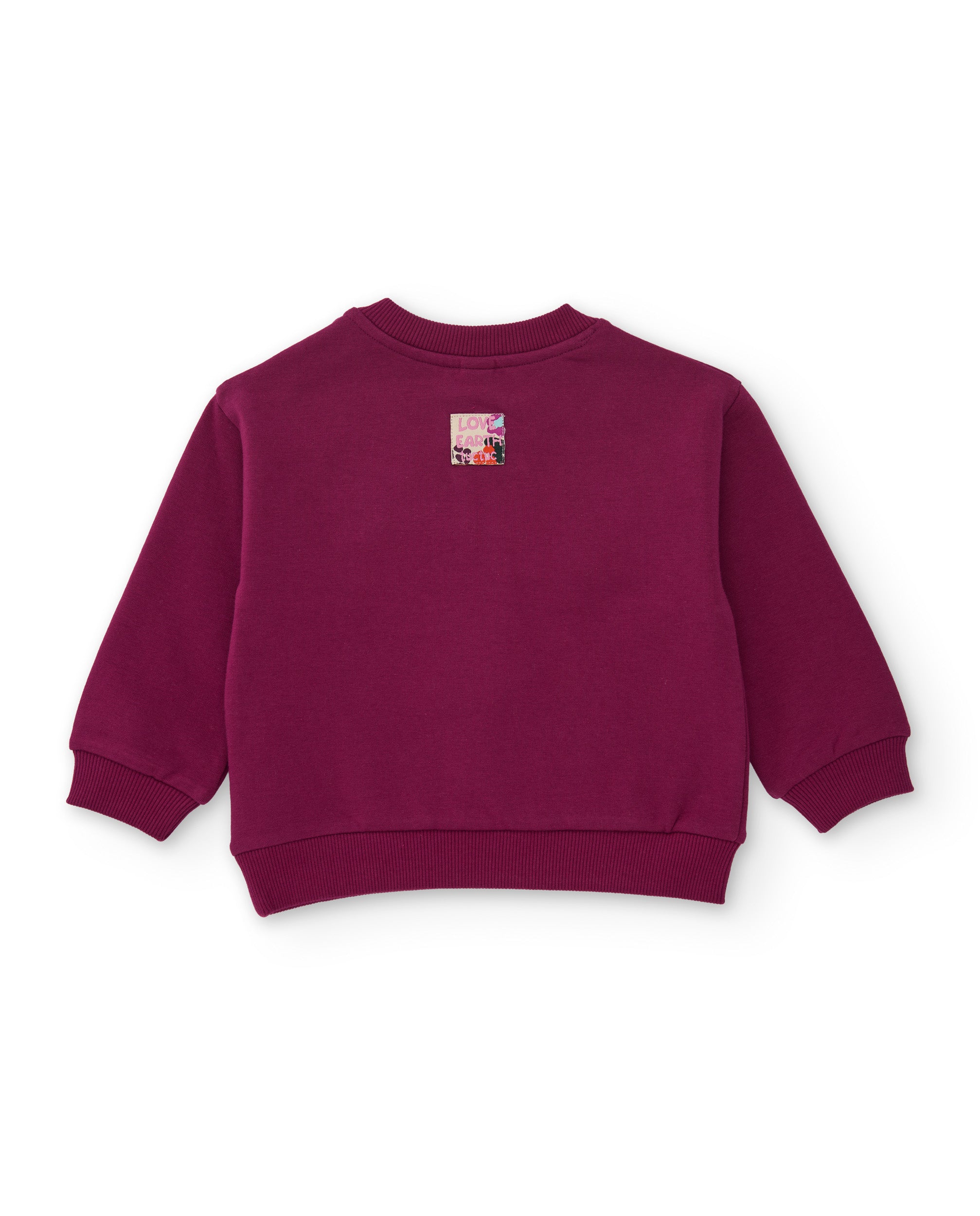 Tuc tuc Geo-Logic felpa bambina bordeaux in pile calda