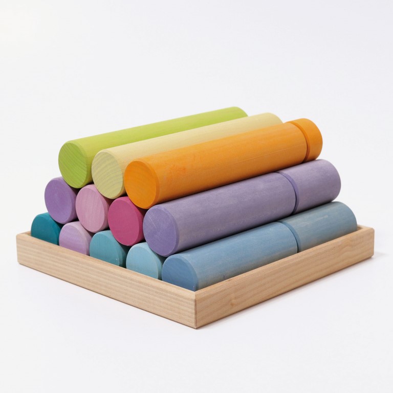 Grimm's Large Building Rollers Pastel costruzioni 25 pezzi