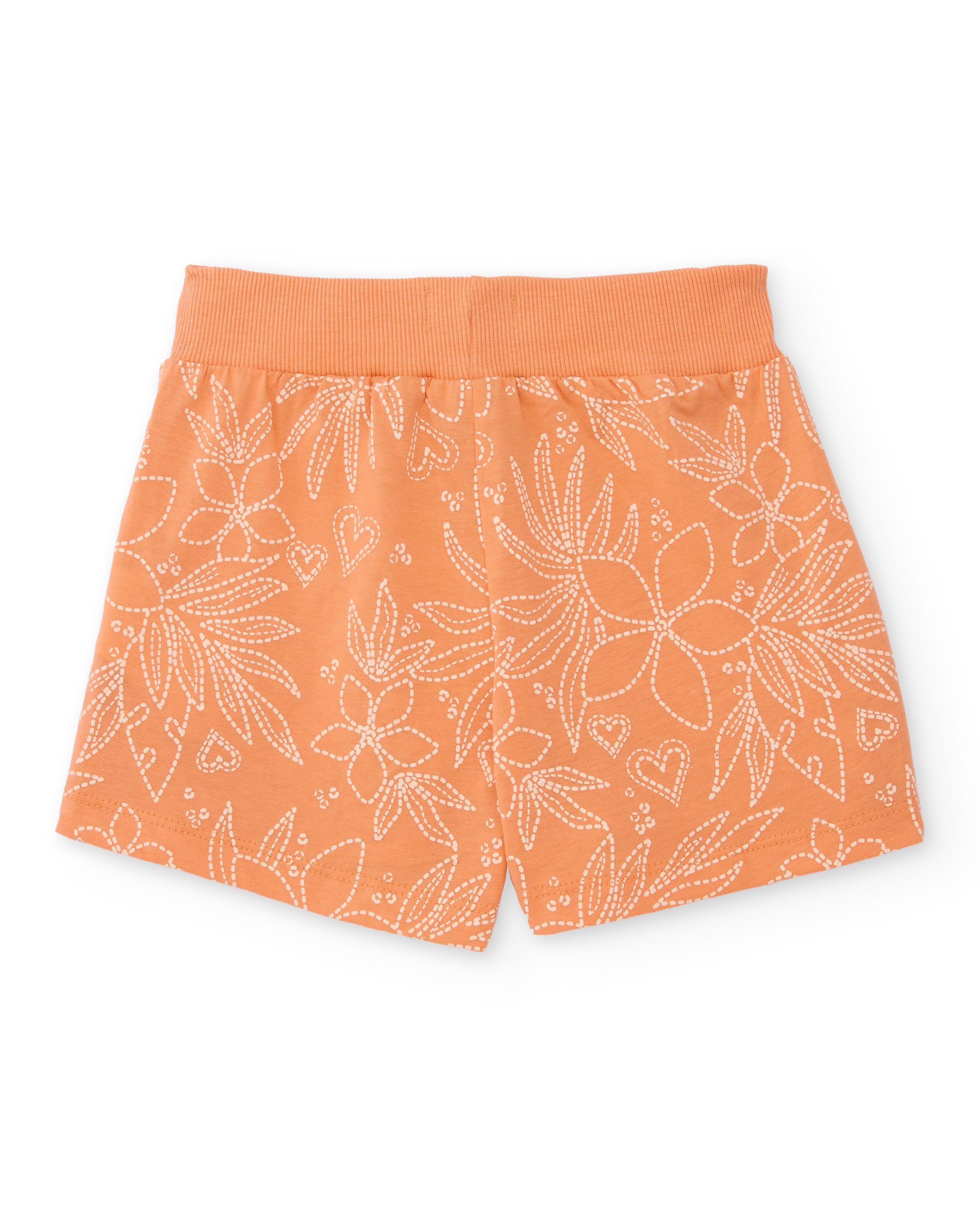 Tuc Tuc shorts bambina arancione fantasia floreale