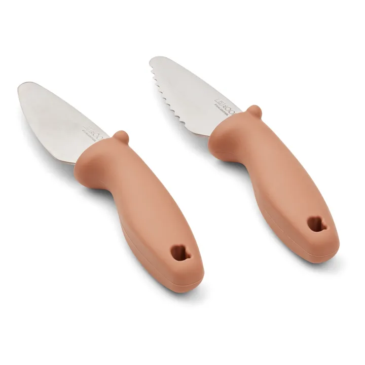Liewood Perry set 2 coltelli bambini rosa antiscivolo