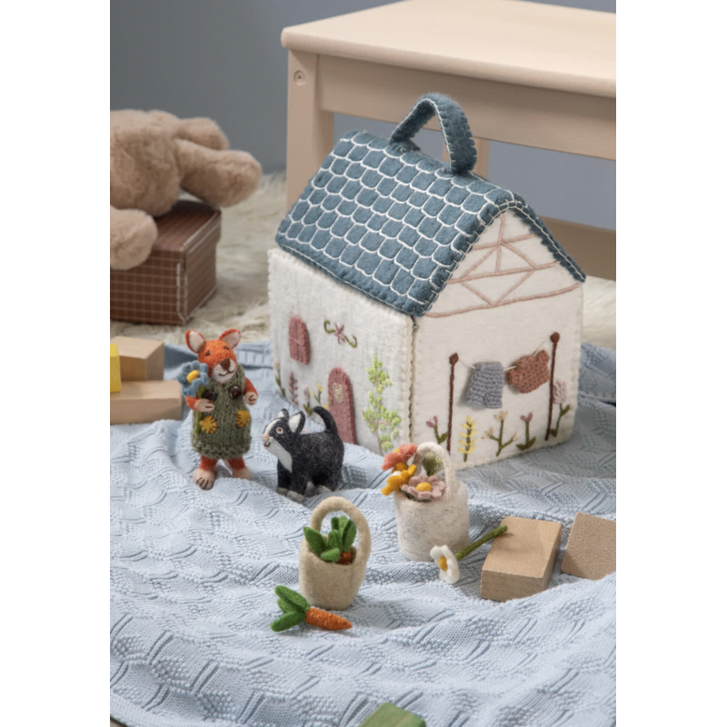 Gry & Sif Casa Gnomi casetta feltro primavera 24 cm