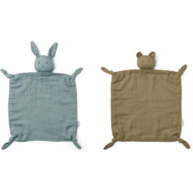 Liewood Doudou garza orso coniglio doudou 2 pezzi khaki blue