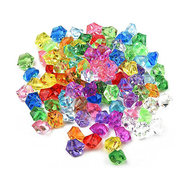 Set Pietre Acrilico Arcobaleno decorazioni 100 pezzi creativo