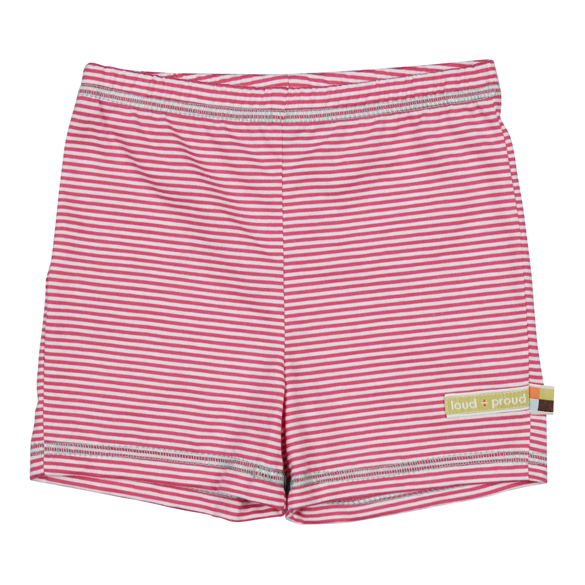 Loud+Proud short righe fucsia cotone bio bambini
