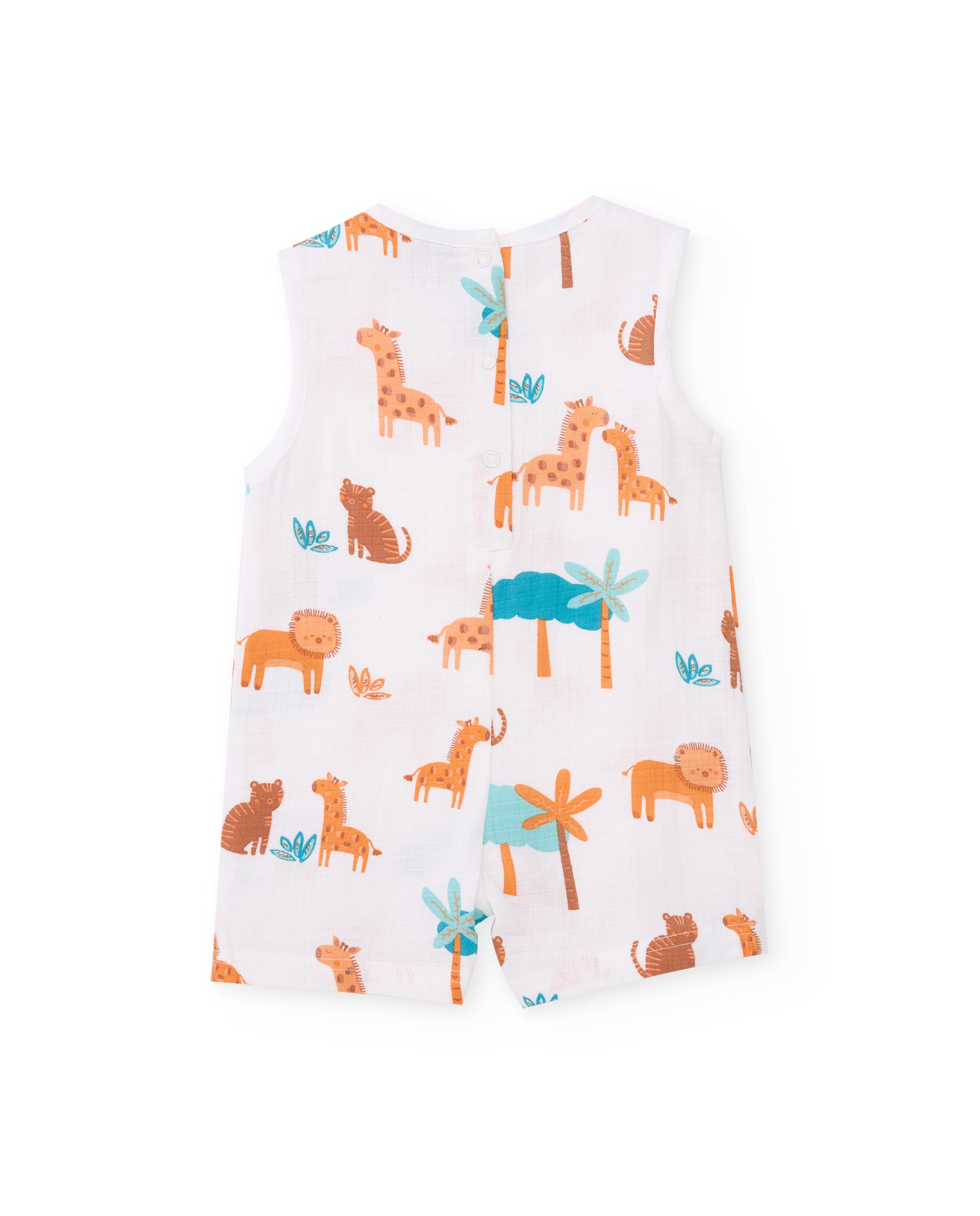 Tuc Tuc pagliaccetto neonato animali bianco cotone