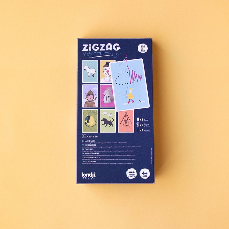 Londji Zig Zag cartella ricamo bambini con aghi