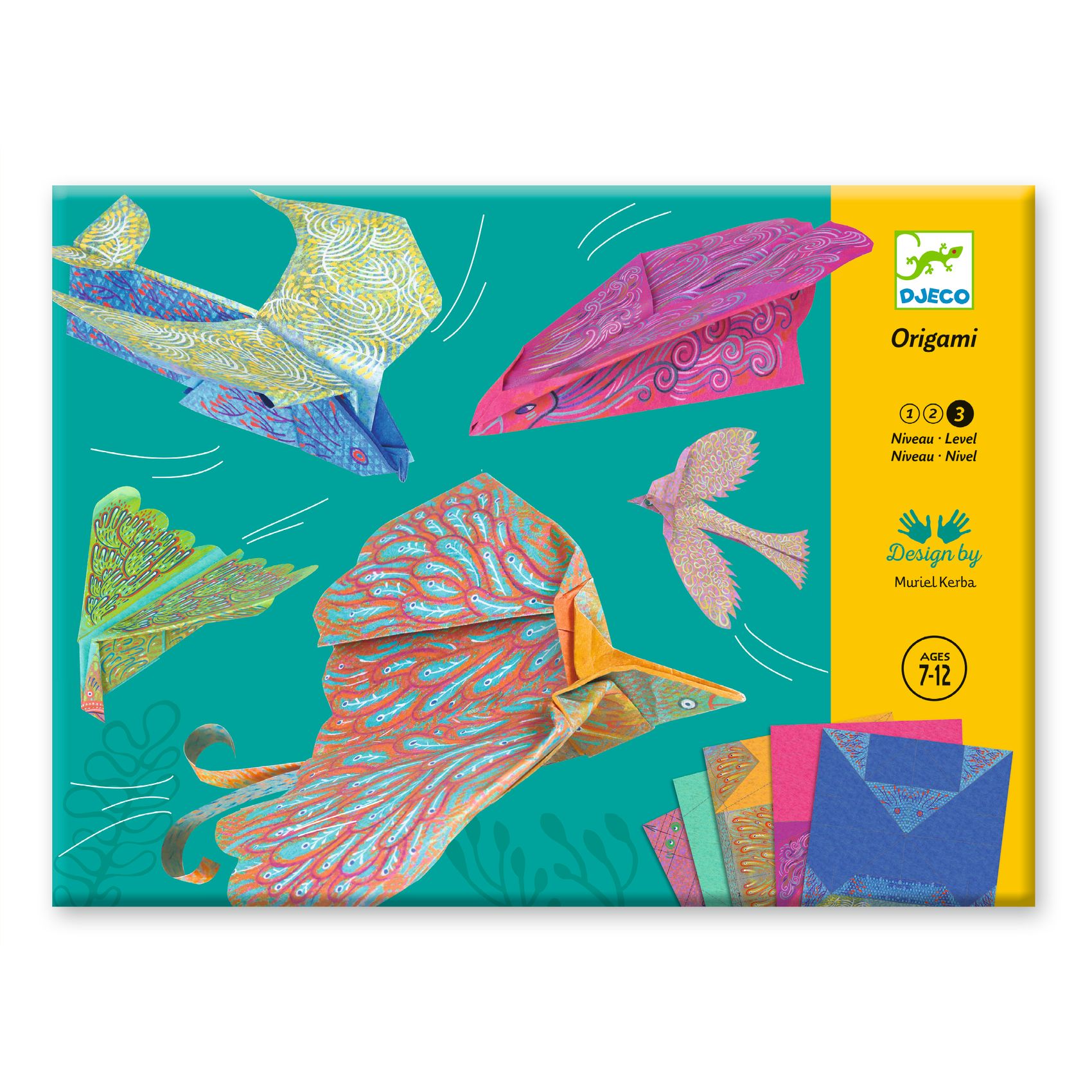Djeco Fast Wings origami 11 uccelli carta